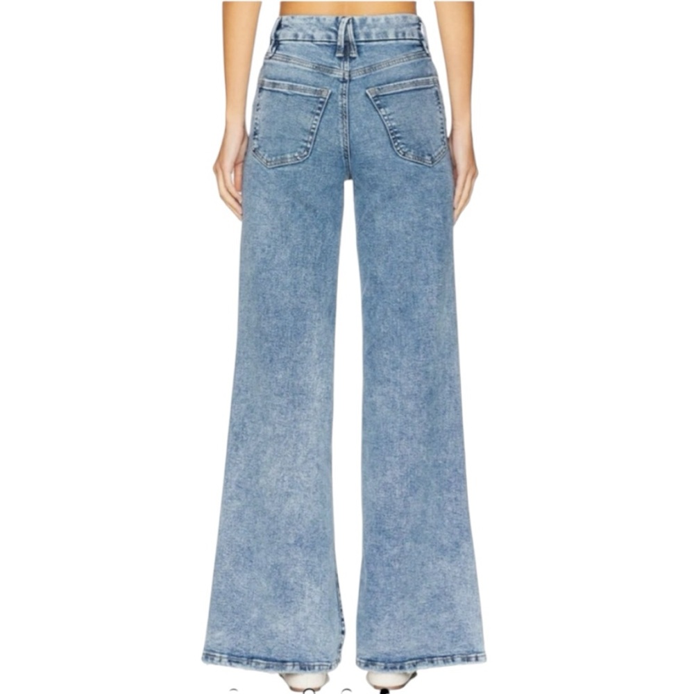 Last 1! NWT Good American Good Waist High Rise Palazzo Jeans - Picture 7 of 16